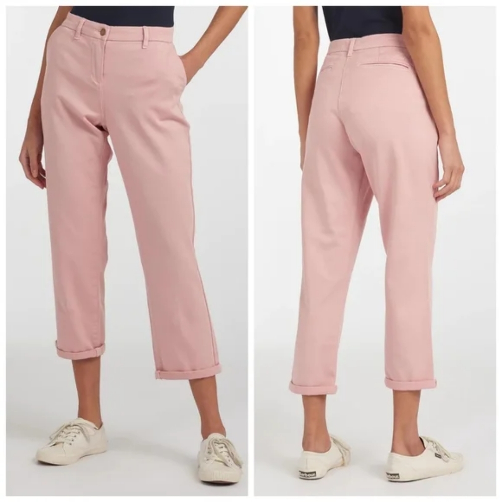 NWOT, Barbour Pink Cropped Chino Pants